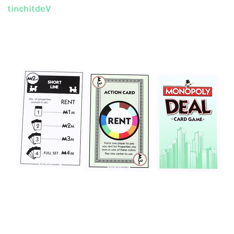 [TinchitdeV] Trò Chơi Thẻ Bài Monopoly Phiên Bản Tiếng Anh Dành Cho Gia Đình [Mới]
