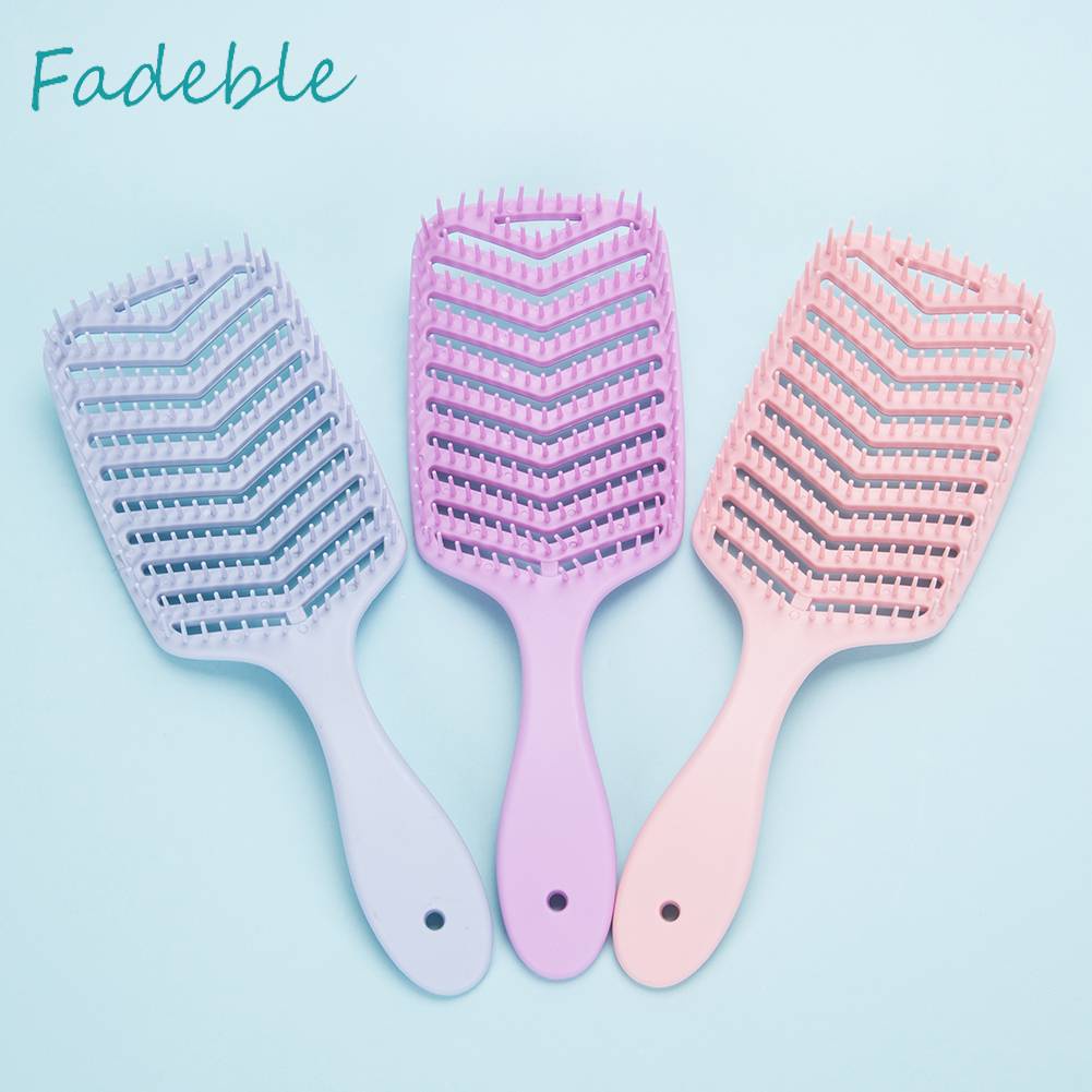 Lược Chải Tóc Hình Chữ V Chống Mòn Thiết Kế Rỗng Chuyên Dụng Cho Salon