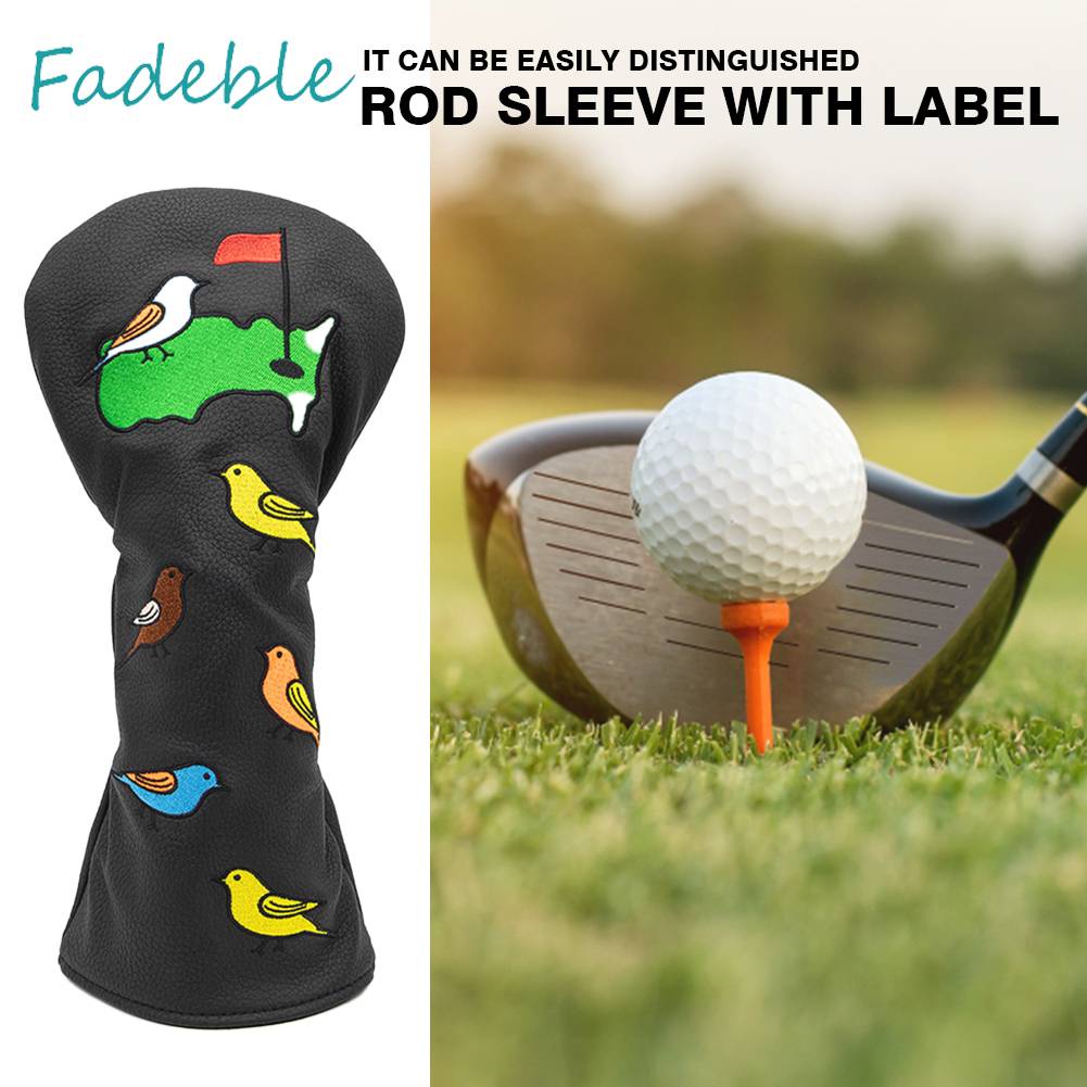 Vỏ Bọc Gậy Đánh Golf Bằng PU Mềm Chống Cắt Họa Tiết Chim Nhỏ Gọn