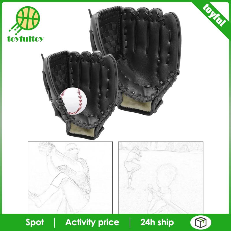 Set 2 Găng Tay Bóng Chày Dày Dặn Kèm Bóng Chày Dễ Vỡ