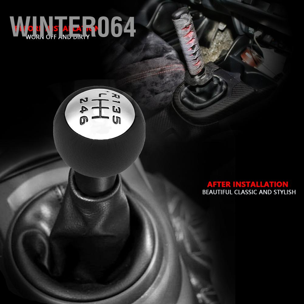 Winter064 Xe Ô Tô 6 Tốc Độ Cần Số Núm Đầu Cho Đạp Peugeot 307 308 3008 407 5008 807 Đồng Hồ C3 C4 C8