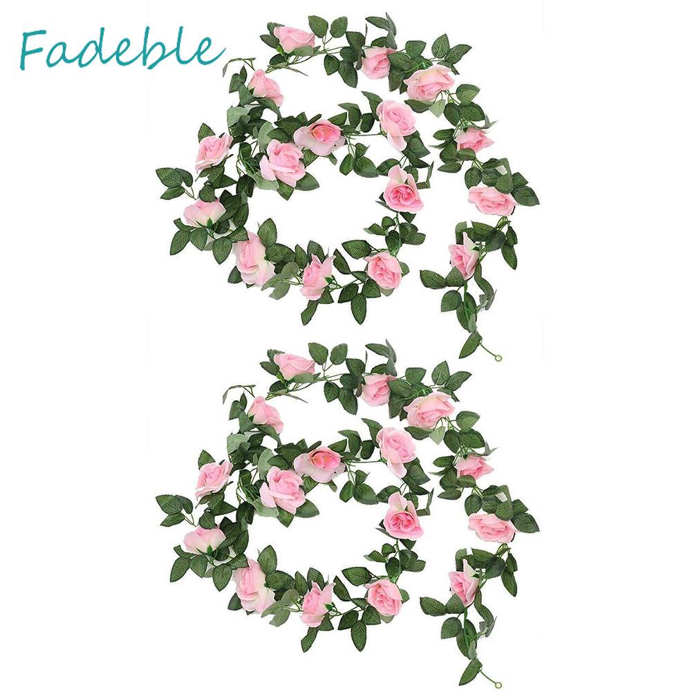 Bộ 2 Bông Hoa Nhân Tạo Bằng Nhựa Gọn Nhẹ Có Thể Điều Chỉnh Dùng Trang Trí Bàn