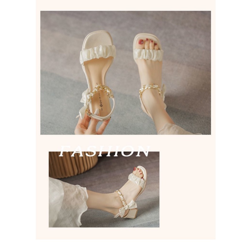 Giày Cao Gót Sandal Mùa Hè Kiểu Dáng Mới Cho Nữ