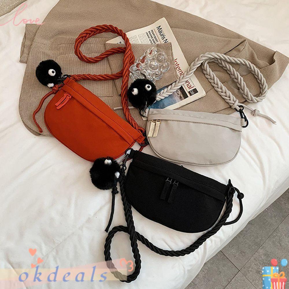 OKDEALS Túi Đeo Vai Vải Canvas Cỡ Nhỏ Thiết Kế Dễ Thương