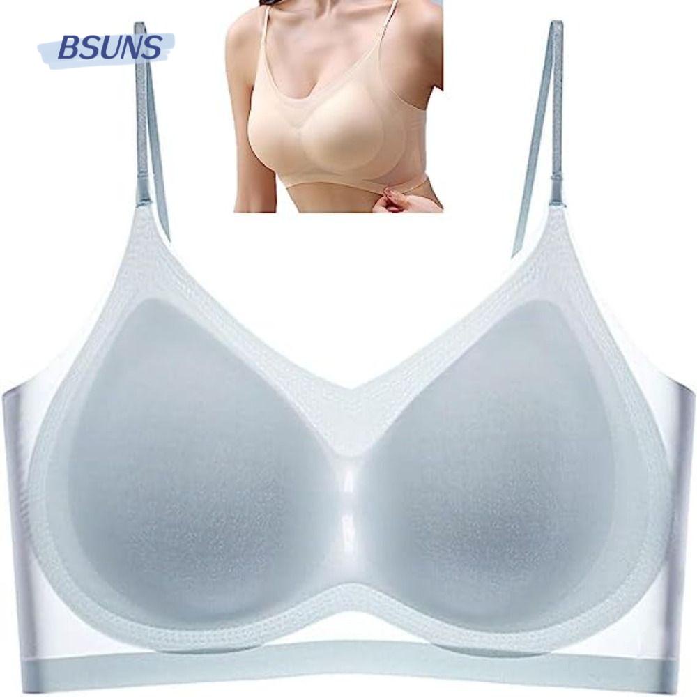 BSUNS Áo Lót Nâng Ngực Không Đường May Siêu Mỏng Vải Lụa Mát Thoáng Khí Thoải Mái Cho Nữ