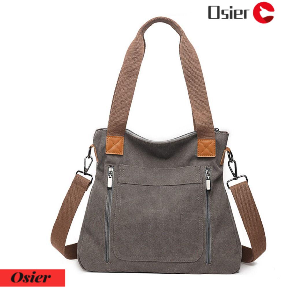 OSIER1 Túi Xách Canvas Cỡ Lớn Thiết Kế Đơn Giản Thời Trang Cho Nữ