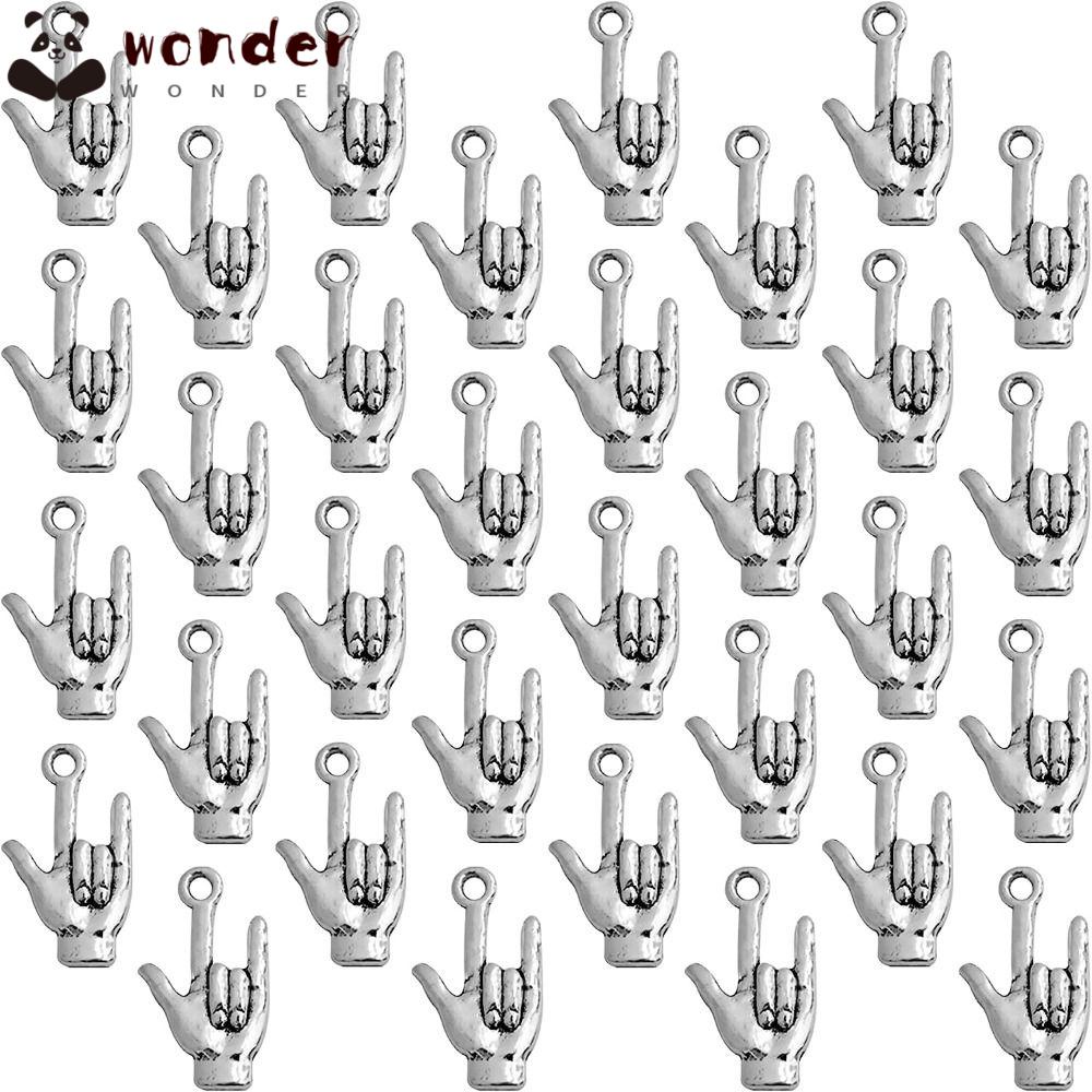 WONDER Bộ 50 Mặt Dây Chuyền Khắc Chữ I Love You Bằng Hợp Kim Kích Thước 22x13mm