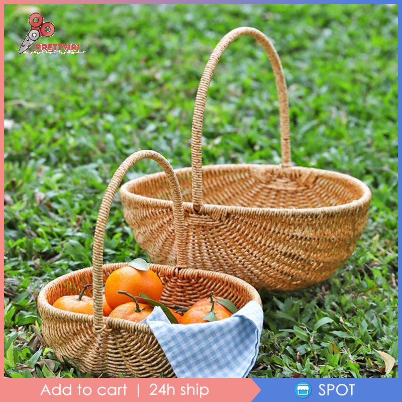 Giỏ Đan Đựng Rau Củ Quả Đa Năng Tiện Dụng Mang Theo Du Lịch Dã Ngoại