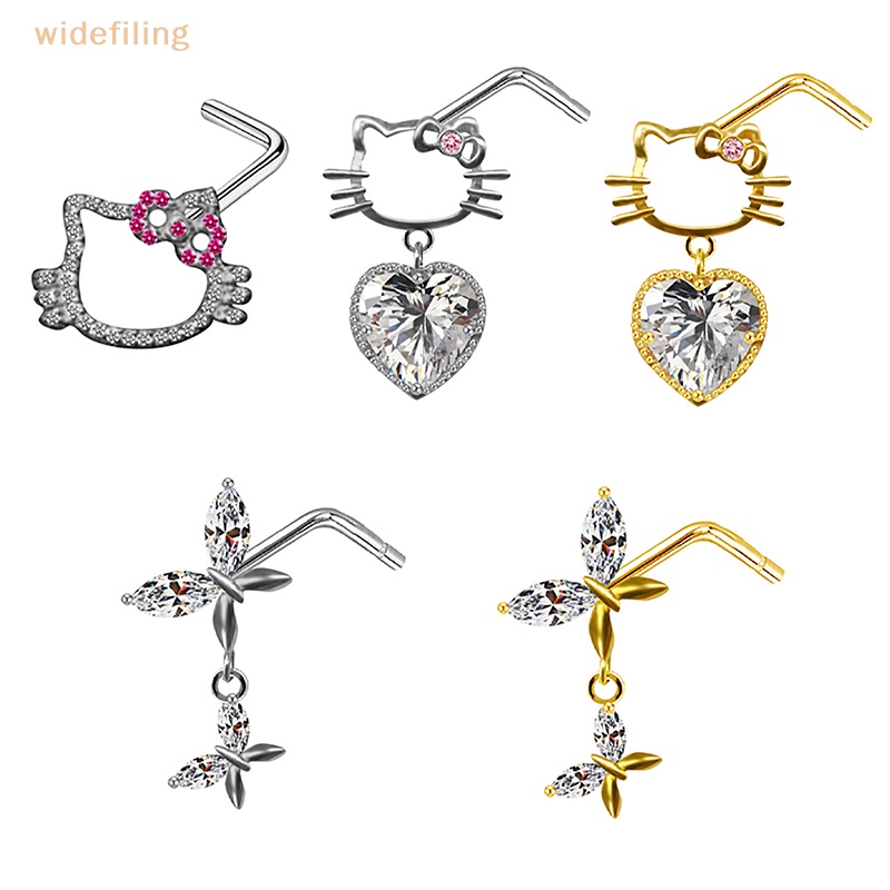 Khuyên Mũi Bằng Thép Không Gỉ Đính Đá Thời Trang