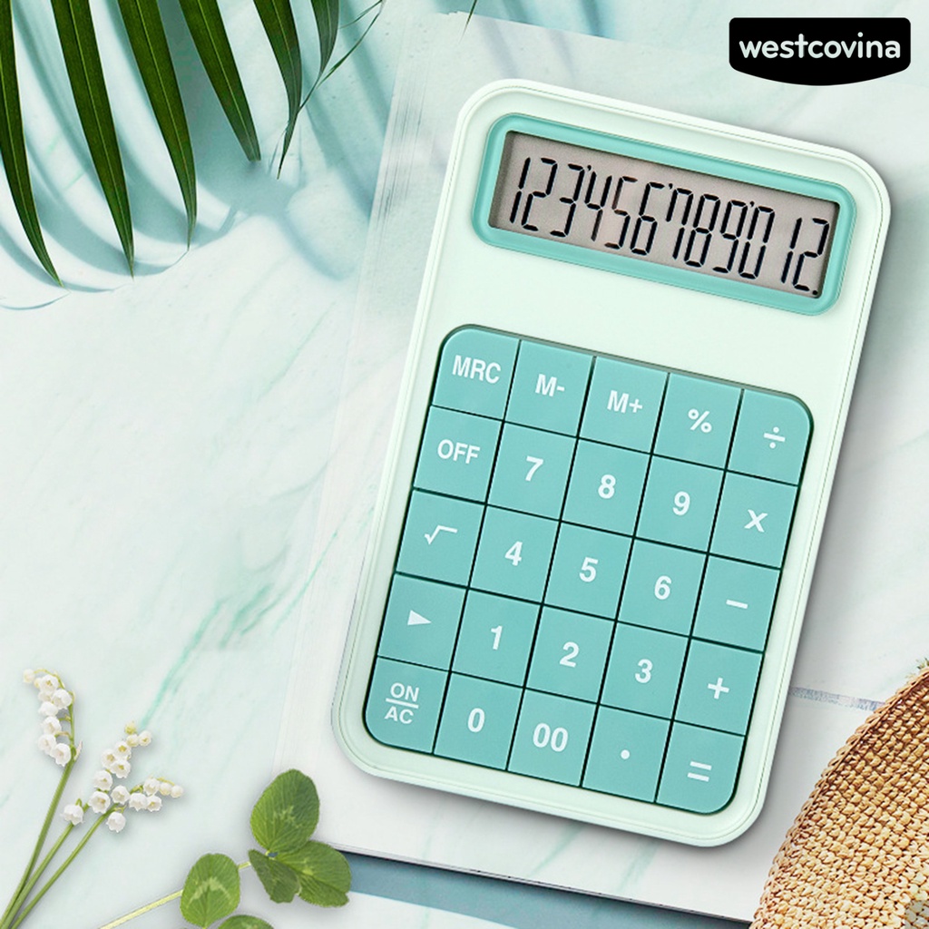 [WSTN] [WSTN]✎Máy Tính Mini 12 Chữ Số Siêu Mỏng Cài Nút Tháo Rời Được