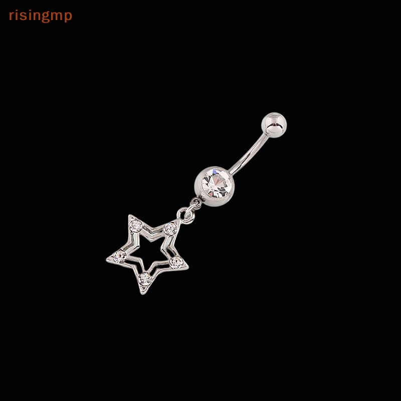 Khuyên Rốn Bằng Thép Không Gỉ Đính Đá Hình Ngôi Sao Thời Trang Cho Nữ