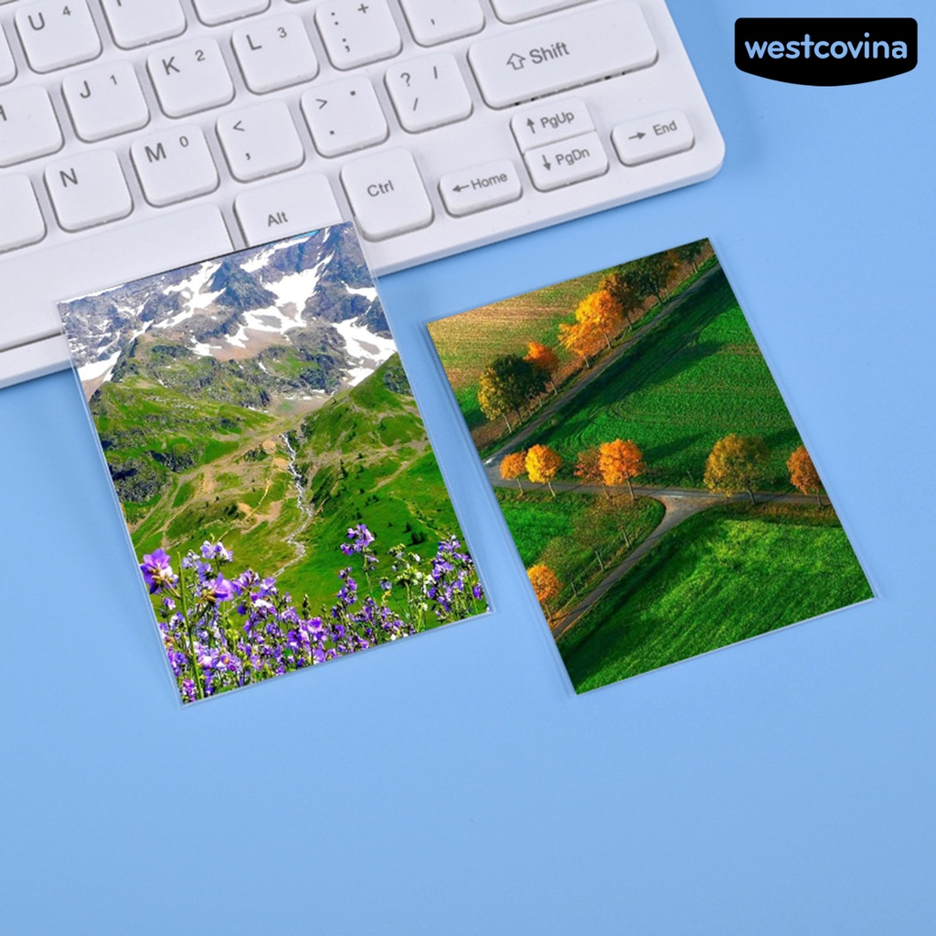 [WSTN]✎Set 50 Miếng Bọc Thẻ Trong Suốt Dày Dặn Chống Trầy Xước Không Chứa Axit