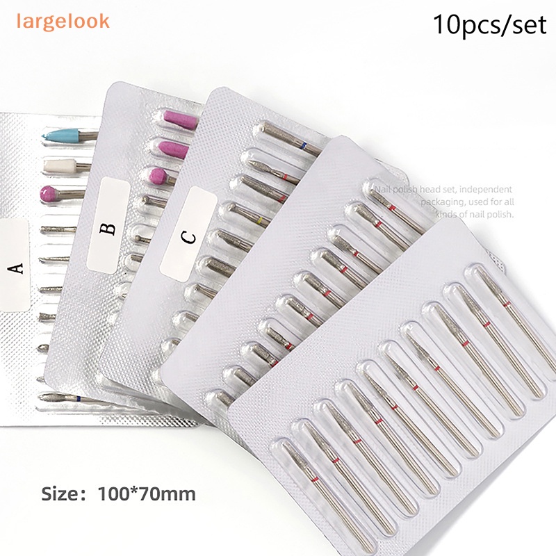 Bộ 10 Mũi Khoan Kim Cương Điện Tử Chuyên Dụng Cho Trang Trí Móng Tay