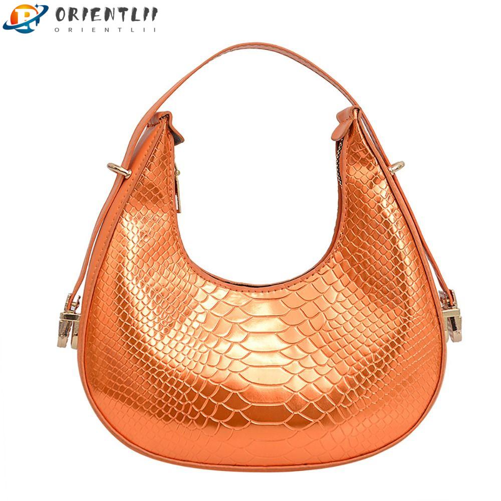 ORIENTLII Túi Xách Da PU Sức Chứa Lớn Màu Trơn Phong Cách Boho Thời Trang Cho Nữ