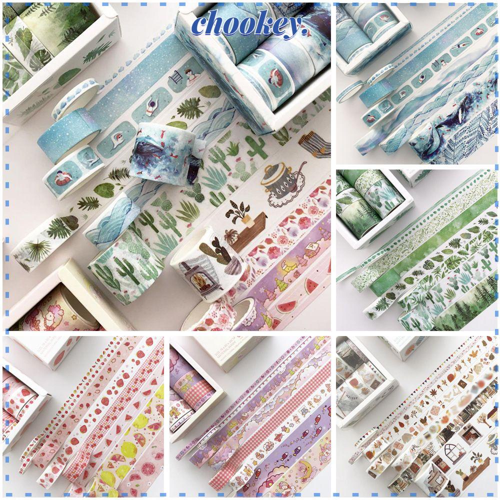 CHOOKEY Bộ 8 Cuộn Băng Keo Dán Hình Dễ Thương