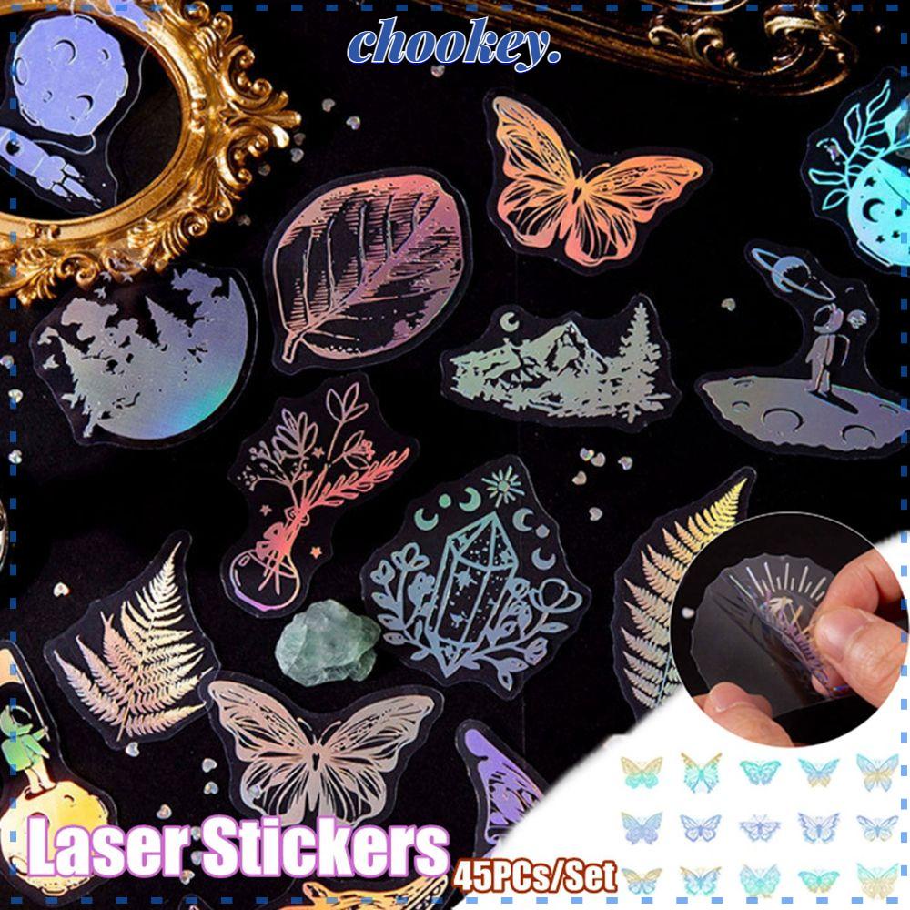 CHOOKEY Miếng Dán PET Chủ Đề Cây Cối Sáng Tạo Mới