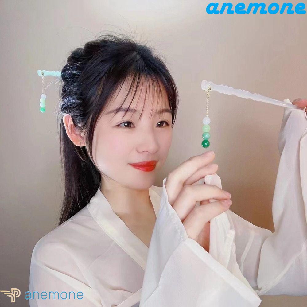 ANEMONE Trâm Cài Tóc Phối Tua Rua Phong Cách Trung Hoa Cổ Điển Cho Nữ
