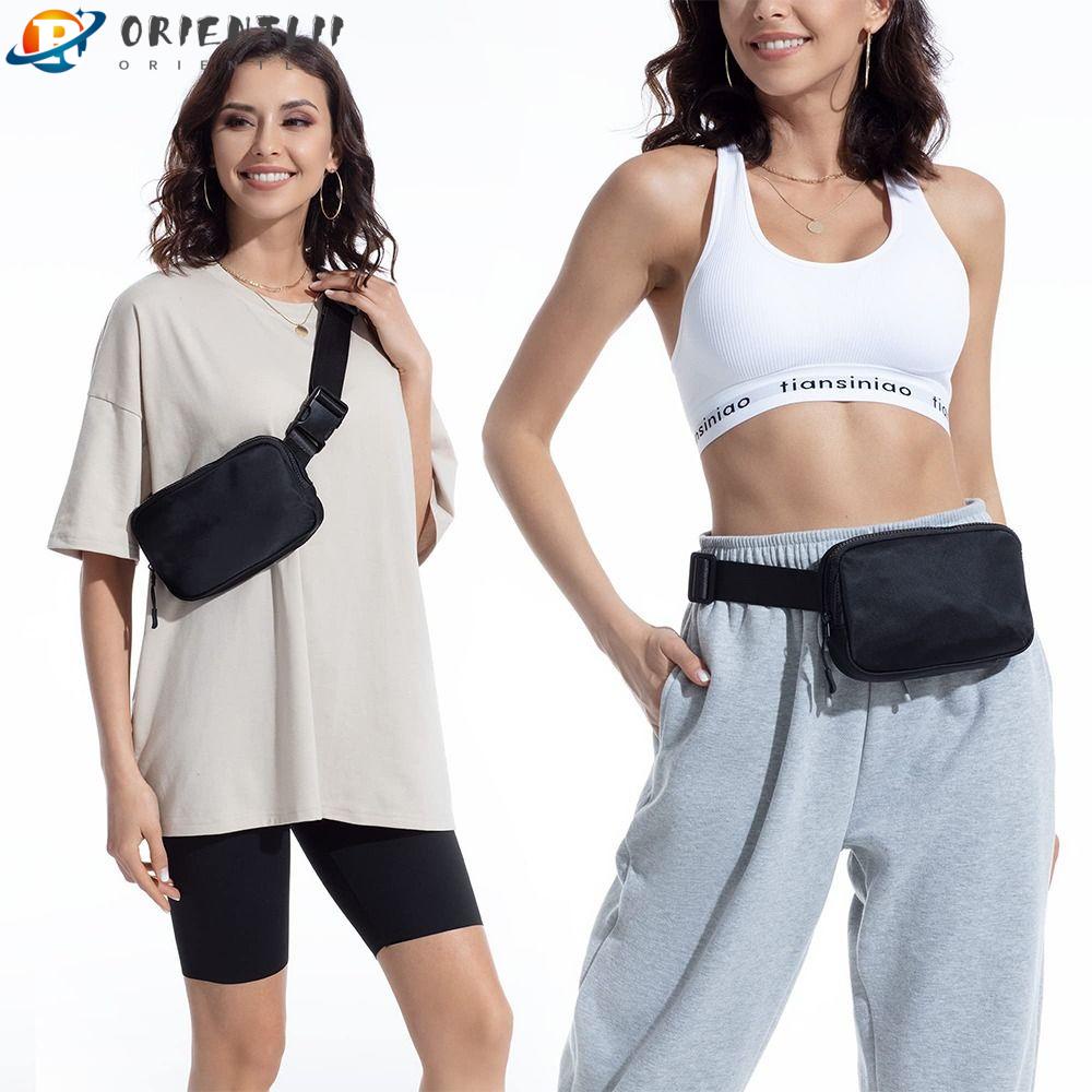 ORIENTLII Túi Đeo Chéo Nhỏ Gọn Nhẹ Có 4 Ngăn Khóa Kéo Thời Trang Cho Nữ Tập Thể Dục / Chạy Bộ / Leo Núi