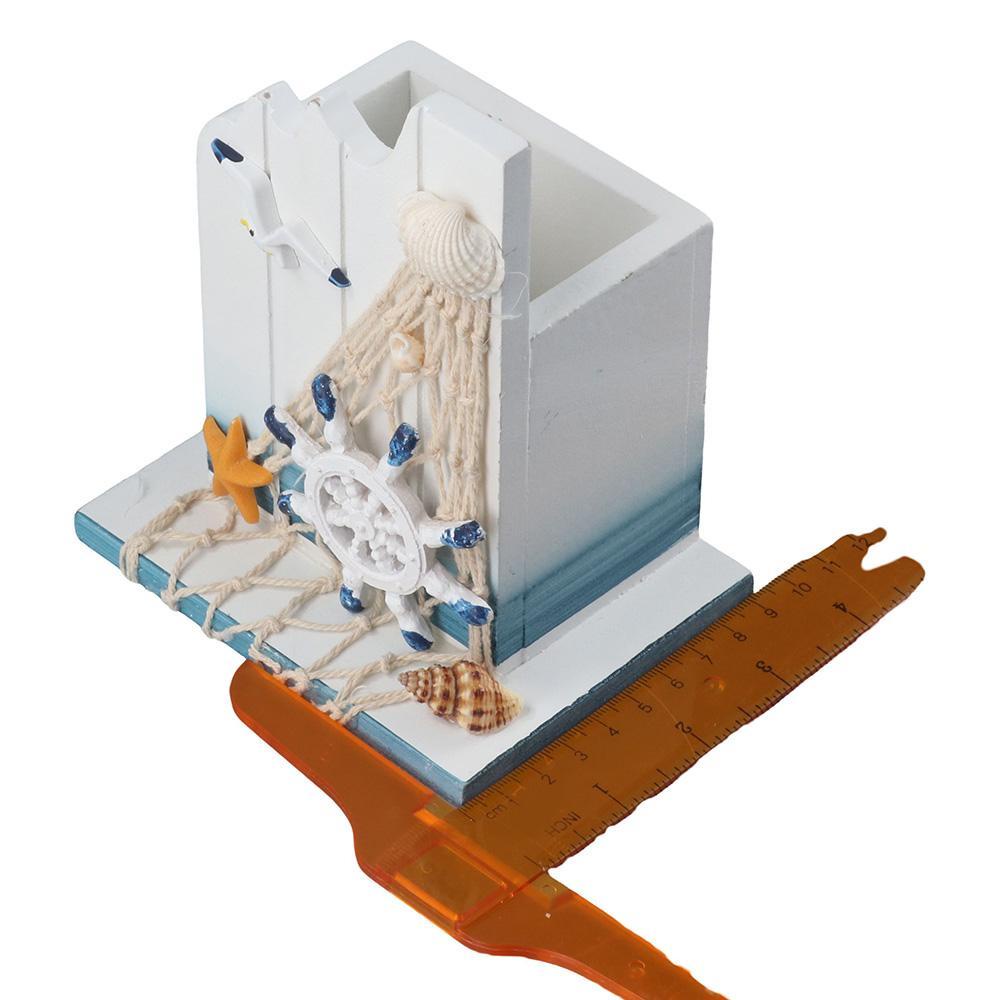 PISTA Giá Đỡ Bút / Cọ Trang Điểm Bằng Gỗ Tiện Dụng Cho Văn Phòng