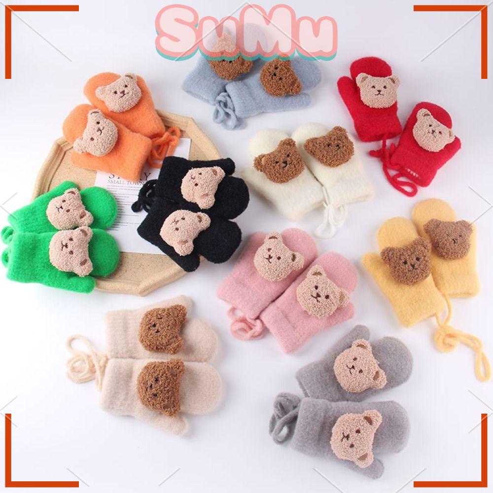 SUMU Găng Tay Hình Gấu Hoạt Hình Đáng Yêu Cho Bé