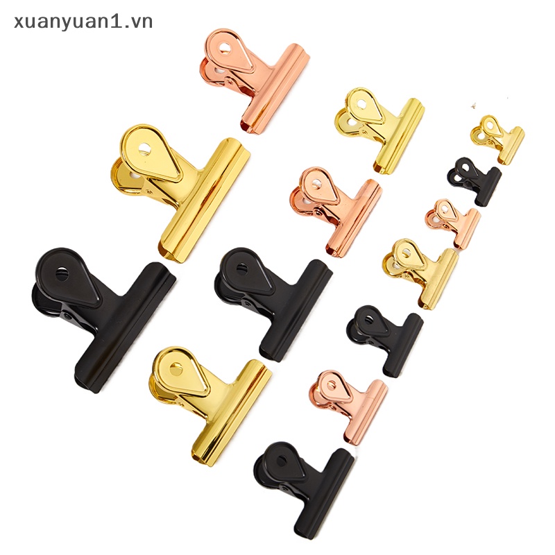 Kẹp Tài Liệu Giấy Tờ Bằng Kim Loại Nhiều Màu Kiểu Vintage Chất Lượng Cao