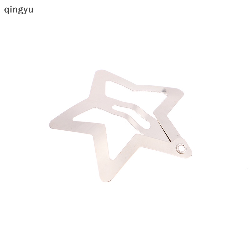 Bộ 4 Kẹp Tóc Hình Ngôi Sao Màu Sắc Bạc Thiết Kế Tối Giản Cho Nữ