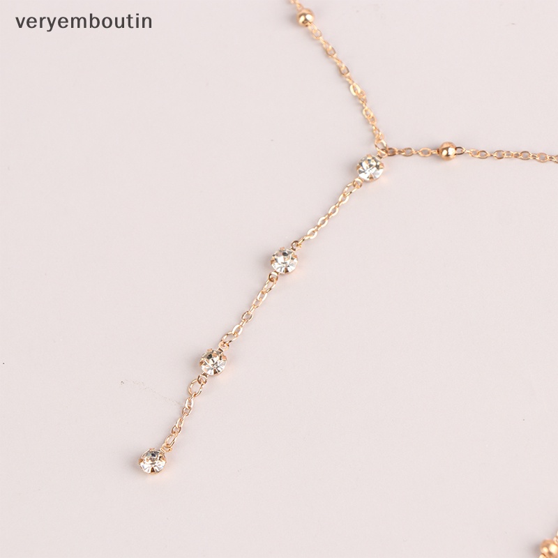 Dây Xích Tua Rua Đính Đá Zircon Lấp Lánh Trang Trí Áo Ngực Bikini Đi Biển Quyến Rũ Cho Nữ