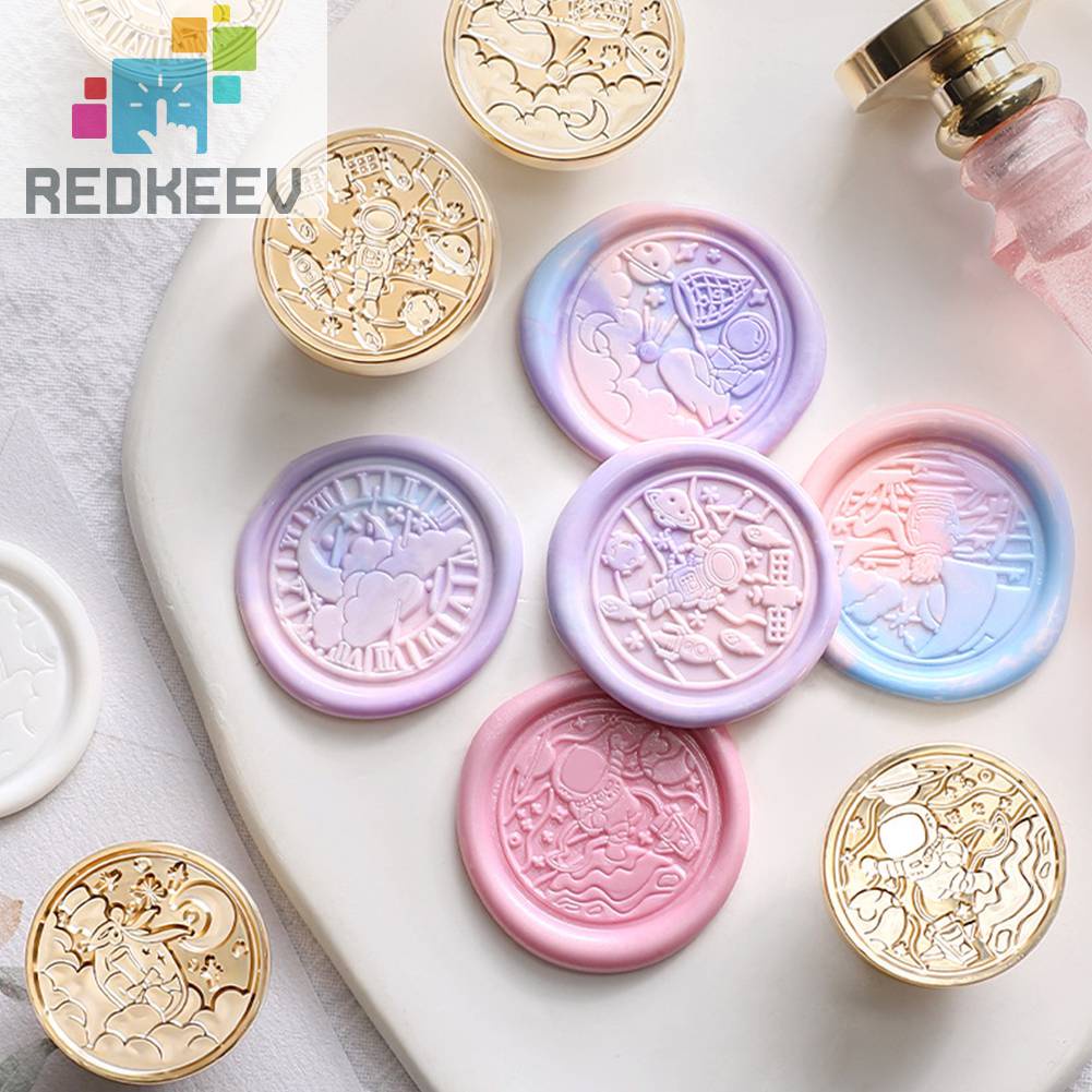 Thẻ Đám Cưới Đầu Đồng Tráng Men Phong Cách Phi Hành Gia Cổ Điển