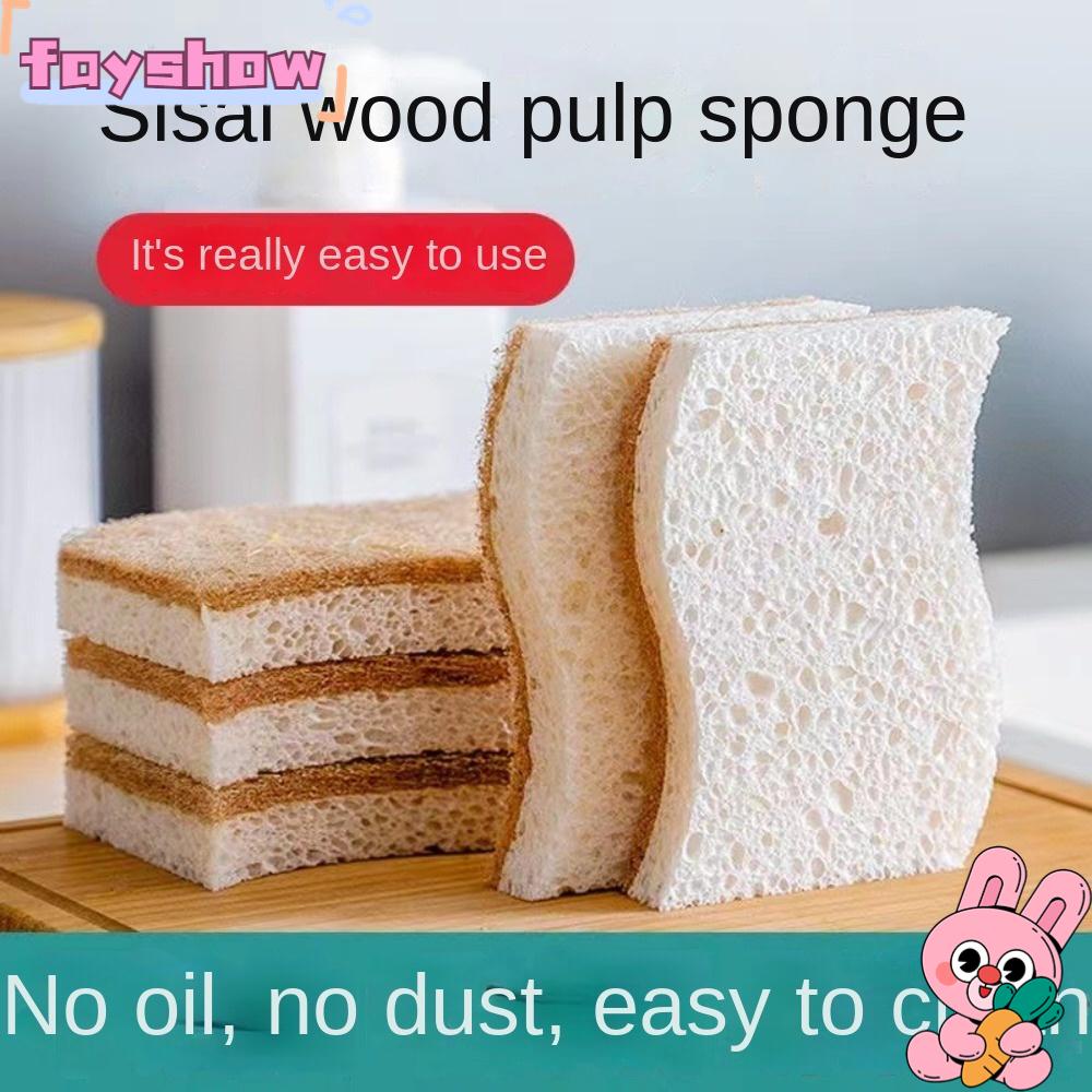 FAY Set 4 Miếng Bọt Biển Rửa Chén Hình Chữ S Dễ Lau Chùi Cho Nhà Bếp