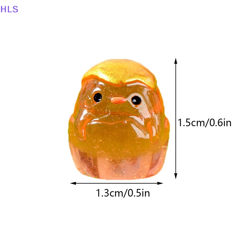 Bộ 5 Tượng Gà Con Hoạt Hình Mini Màu Dạ Quang Trang Trí Tiểu Cảnh