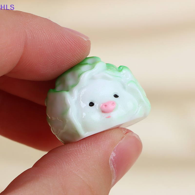 Bộ 2 Phụ Kiện Trang Trí Hình Rau Củ Quả Bằng Nhựa resin Dễ Thương diy