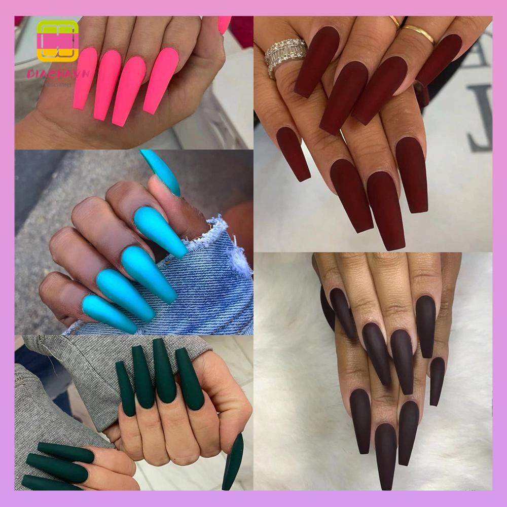 DIACHAVN Hộp 24 Móng Tay Giả Thời Trang Cho Nữ