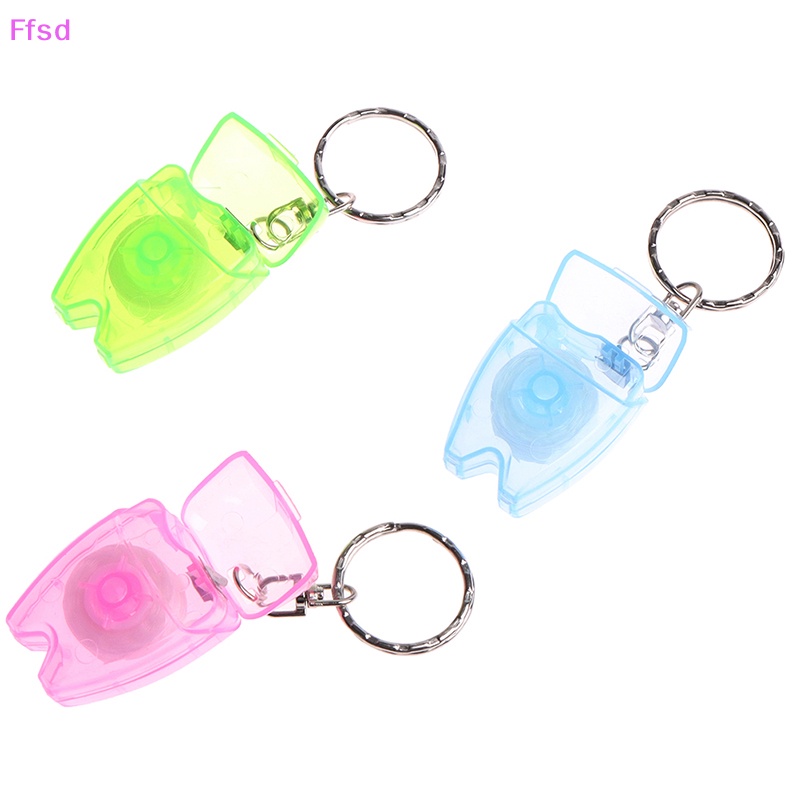 {Ffsd} 15m Chỉ Nha Khoa Làm Sạch Răng Sạch Kích Thước Nhỏ Gọn Có Móc Khóa Chăm Sóc Răng Miệng