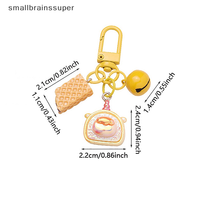 Móc Chìa Khóa Bằng Resin Hình Bánh Donut / Thỏ Hoạt Hình Mini Dễ Thương Sáng Tạo Dành Cho Cặp Đôi / Nam Nữ SBS