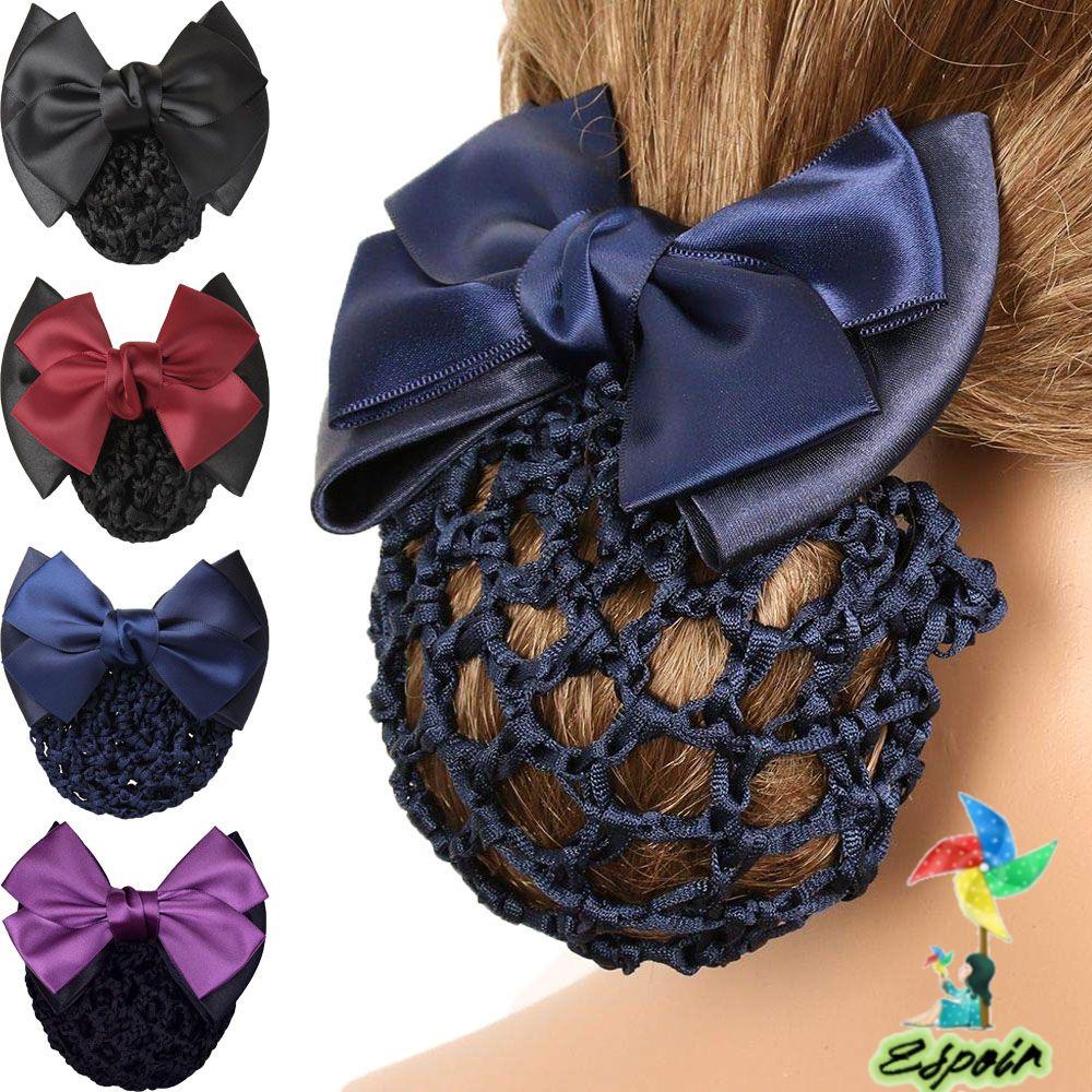 ESPO Kẹp Tóc Trang Trí Nơ Lưới Xinh Xắn Cho Nữ