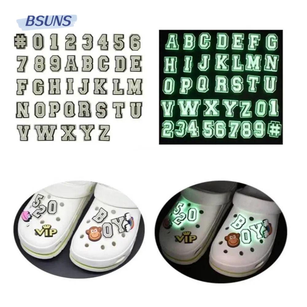 BSUNS Phụ Kiện Trang Trí Đế Giày Hình Chữ Cái Và Số Độc Đáo