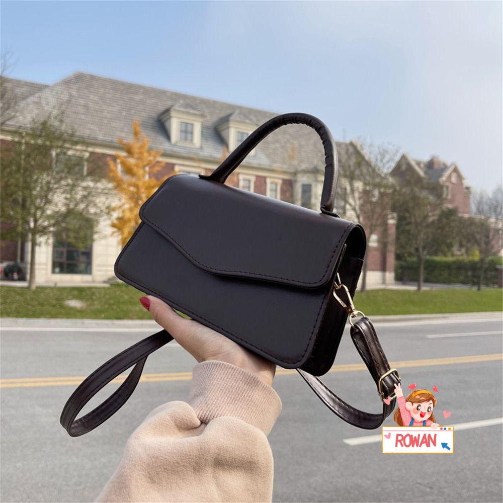 ROWANS Túi Đeo Chéo Bằng Da PU Màu Trơn Thời Trang Dành Cho Nữ