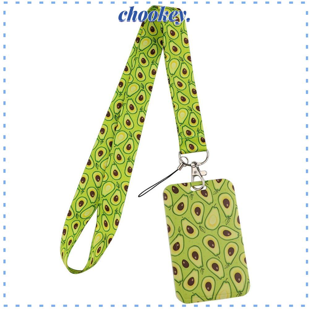 CHOOKEY Giá Đỡ Huy Hiệu ID / Dacron ID Màu Xanh Lá / Bơ Có Dây Đeo Dùng Làm Quà Tặng Văn Phòng