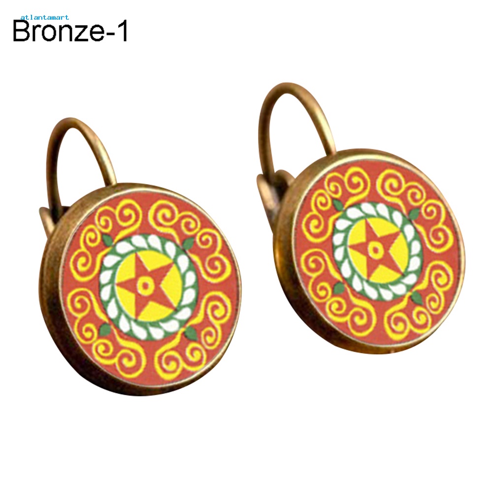 Túi Đựng Đồ Dùng Cao Cấp Tiện Dụng| Khuyên Tai Tròn Họa Tiết Hoa Mandala Thời Trang