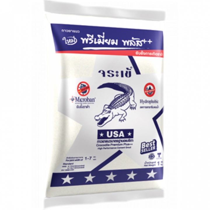 Men keo bột chà ron gạch hiệu Cá Sấu trét ron kẻ gạch ốp lát nhà về sinh hàng nhập khẩu Thái Lan chính hãng 1kg