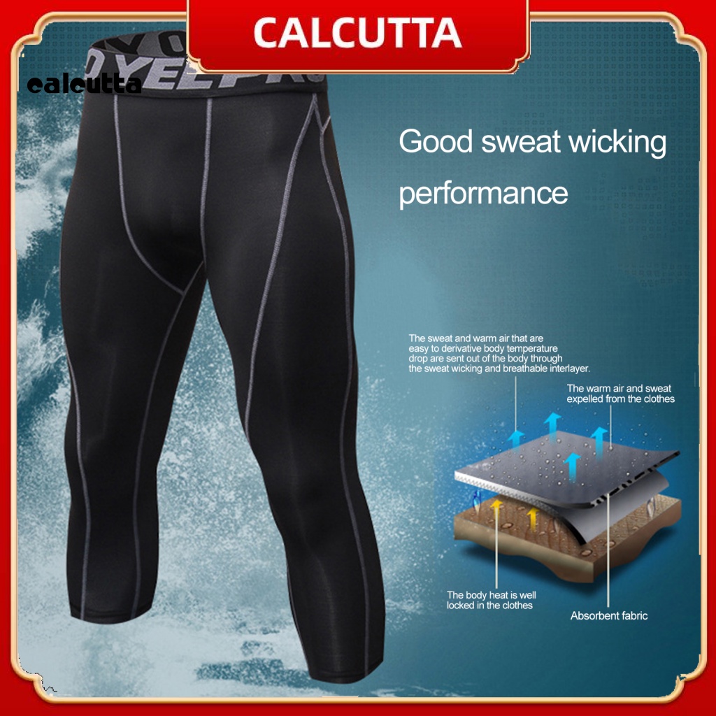 [calcutta] Quần Thể Thao Polyester Độ Co Giãn Cao Nhanh Khô Thấm Hút Mồ Hôi Tốt Dành Cho Nam Giới