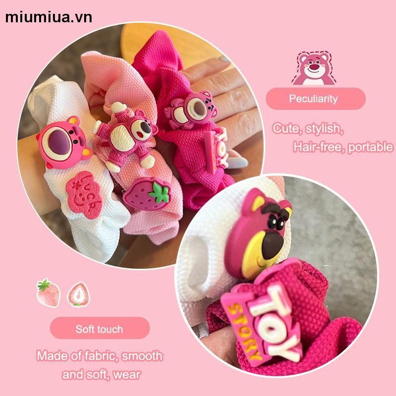 Miumiua🔮Dây Cột Tóc Hình Gấu Dâu Dễ Thương Xinh Xắn Dành Cho Nữ
