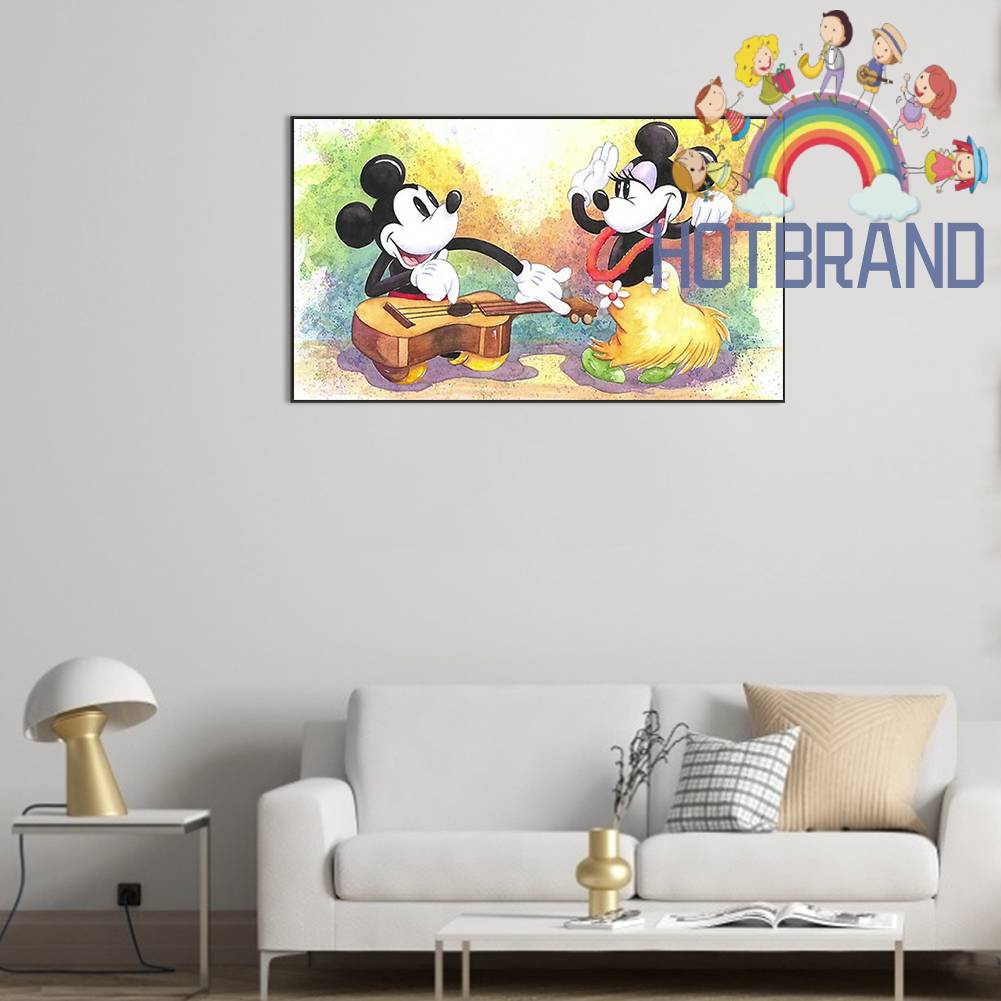 Tranh Đính Đá Kim Cương Toàn Bộ 5D DIY Hình Vẽ Chuột Mickey