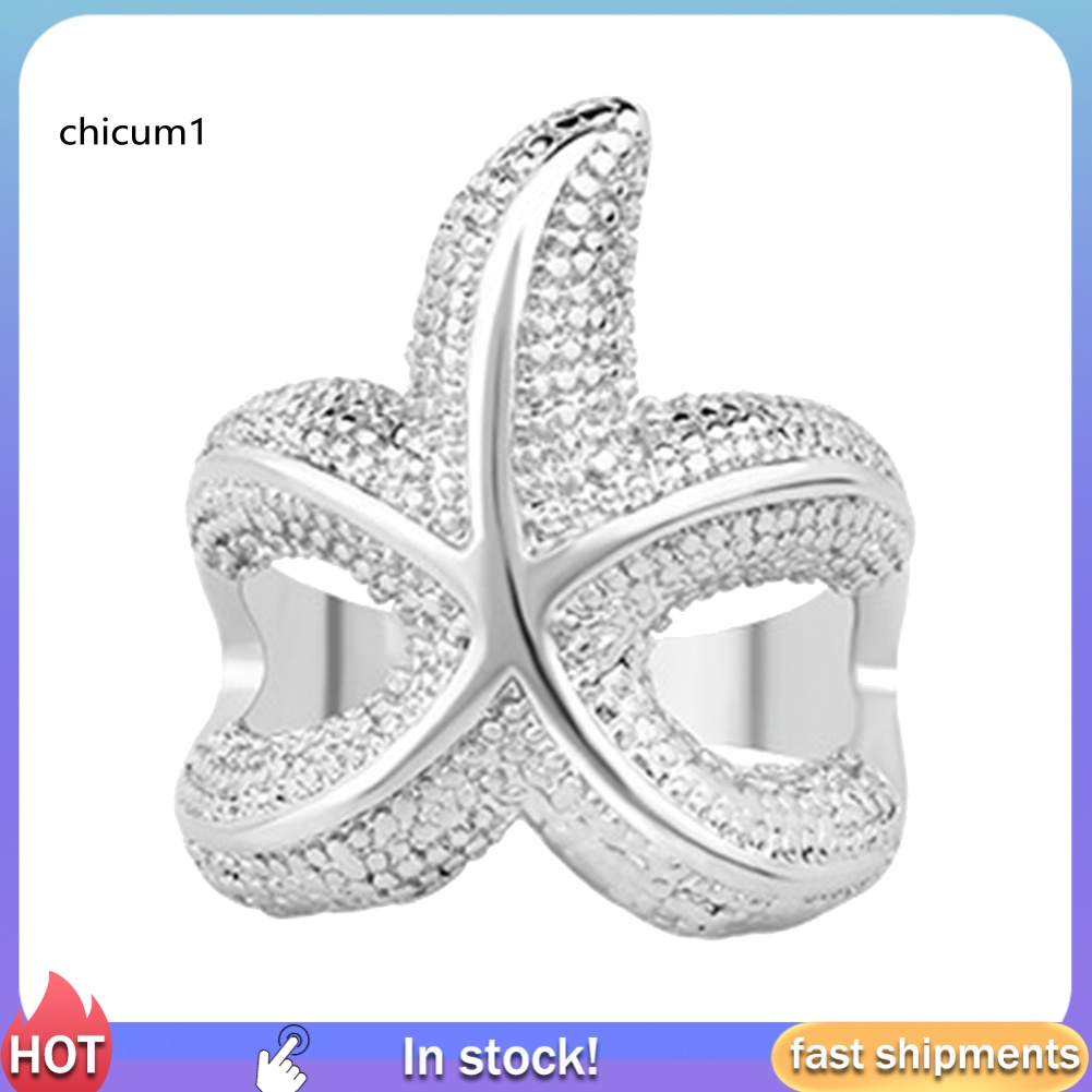 Nhẫn Mạ Bạc Hình Sao Biển Thời Trang Cho Nữ
