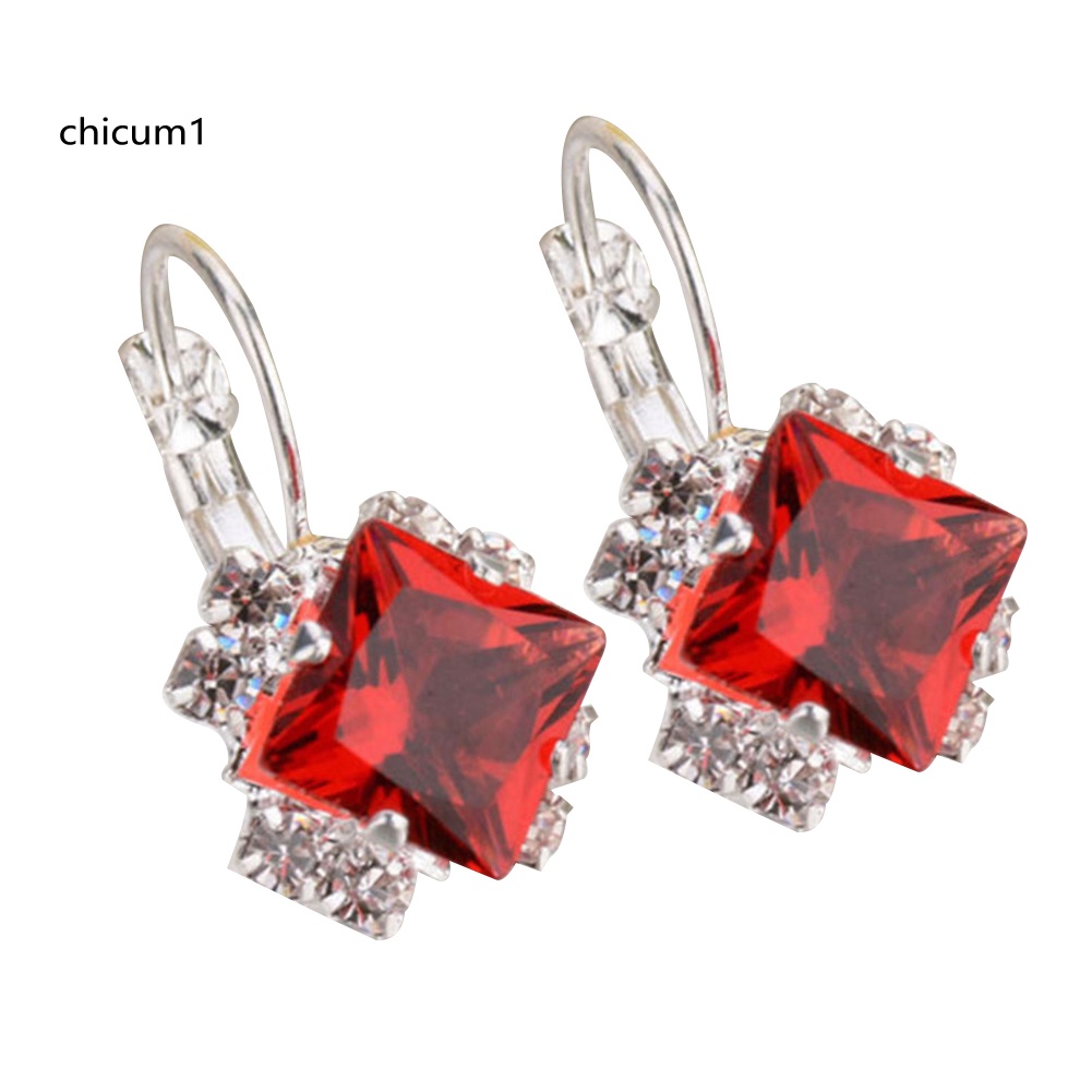 Khuyên Tai Đính Đá Lấp Lánh Thời Trang Cho Nữ