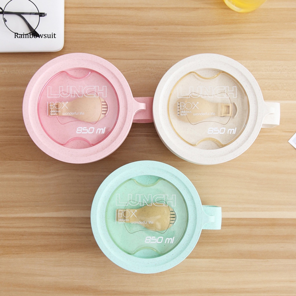 Tô Ăn Mì Chịu Nhiệt Không BPA Dung Tích Lớn 850ml Có Nắp Đậy Chống Rò Rỉ Cho Học Sinh