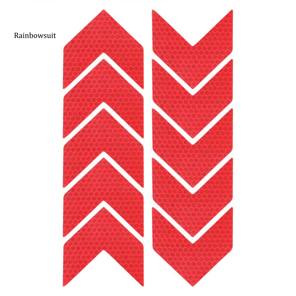 Set 10 Miếng Dán Phản Quang Tự Dính Bảo Vệ Thân Xe Hơi