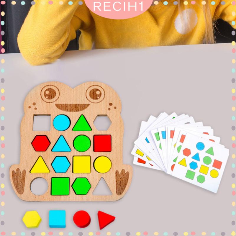 Bộ Đồ Chơi Bằng Gỗ Kèm 15 Tấm Thẻ Cảm Biến Màu Sắc Cho Bé