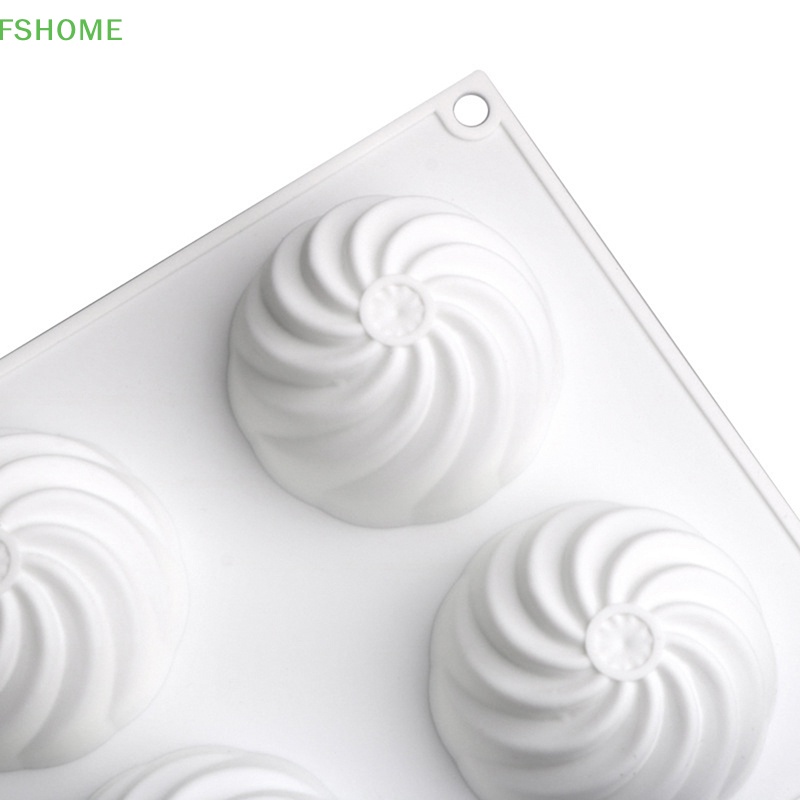 Khuôn Silicone Làm Bánh Hình Xoắn Ốc 6 Ngăn Tiện Lợi