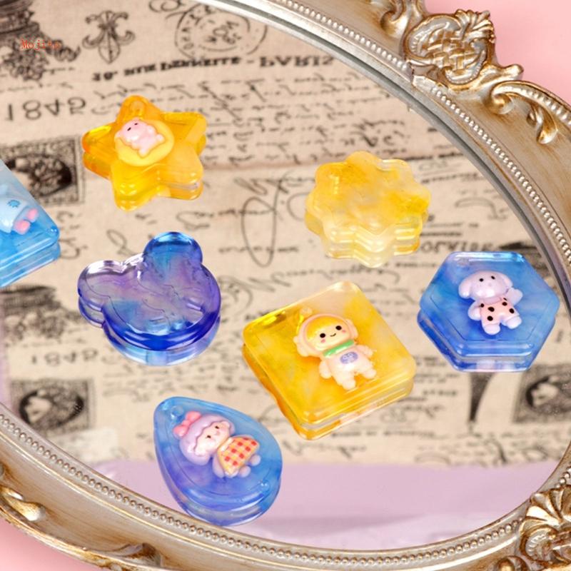 Khuôn Silicone Làm Mặt Dây Chuyền Hình Tròn / Trái Tim DIY